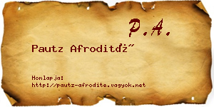 Pautz Afrodité névjegykártya